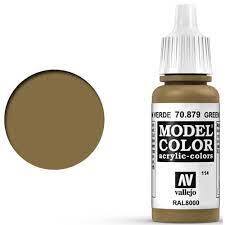 VAL70879 Vallejo - Model Color: Matte - Green Brown 17mL